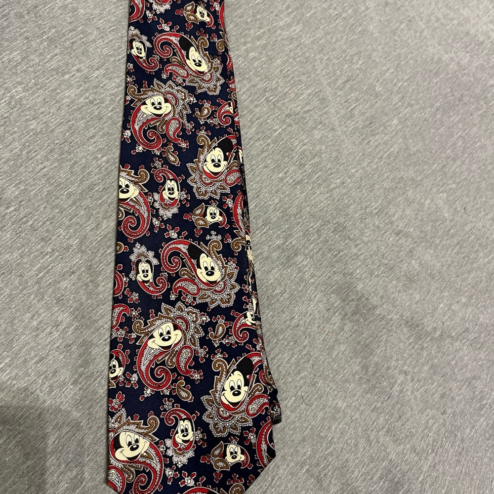 Balancine Presents Disney Vintage Silk Paisley Micky Mouse Tie